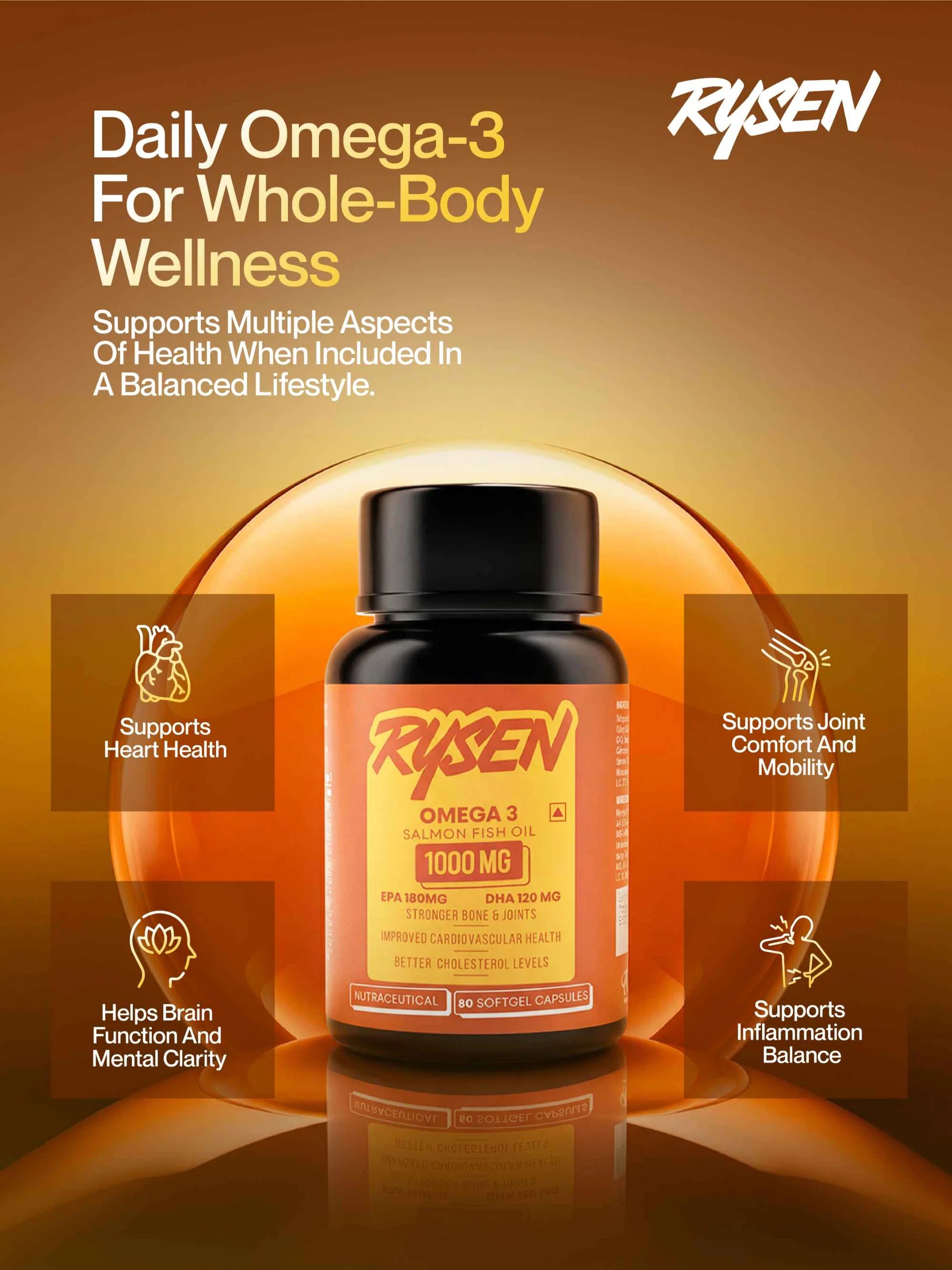 Rysen omega 3 fish oil twin bundle supplement