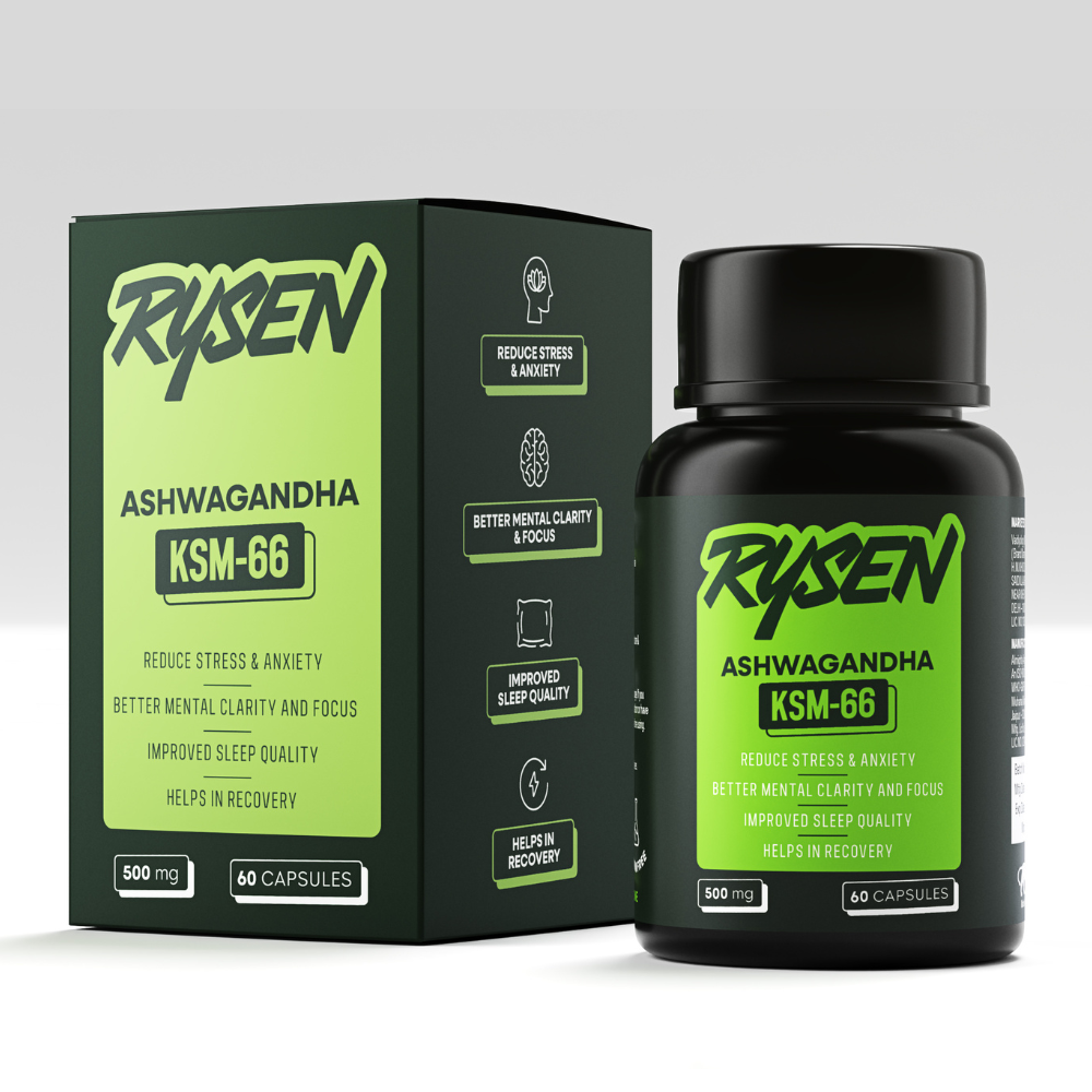 Rysen Ashwagandha KSM-66 capsules India — 600mg clinically studied extract for stress and energy