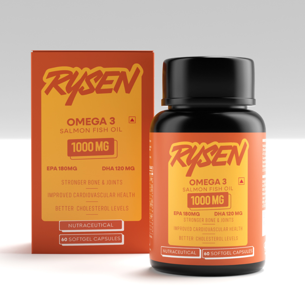 Rysen Omega 3 fish oil softgel capsules India — high EPA DHA for heart brain and joint health